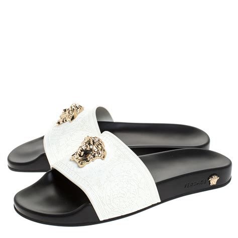 white versace slides